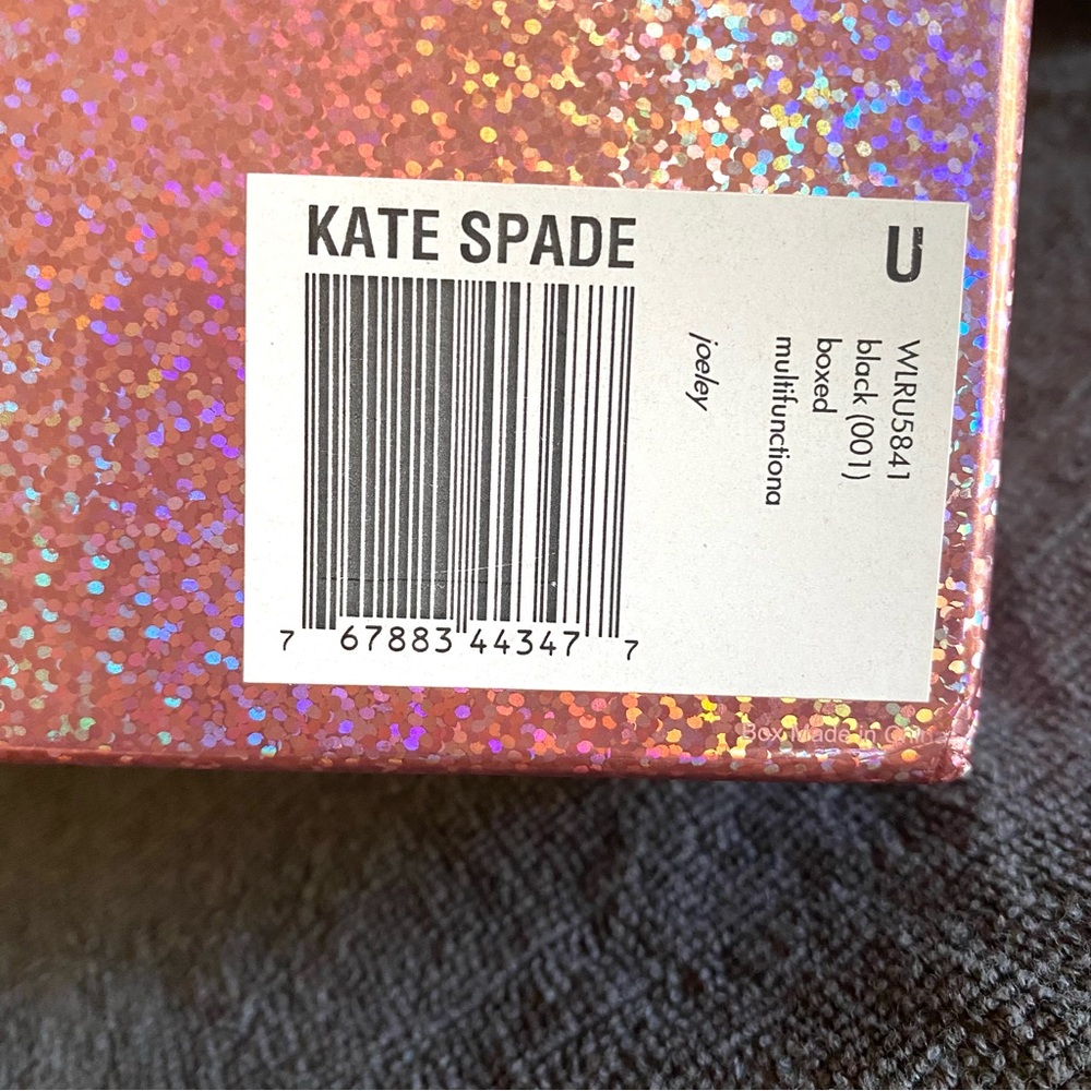 KATE SPADE NWT Joeley Multifunction Wristlet Wallet Black Sparkle Leather IN BOX - Picture 12 of 15